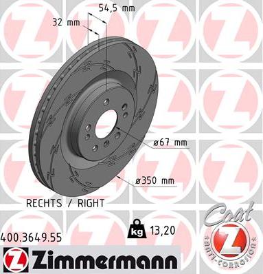 Zimmermann 400.3649.55 - Jarrulevy inparts.fi