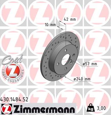 Zimmermann 430.1484.52 - Jarrulevy inparts.fi