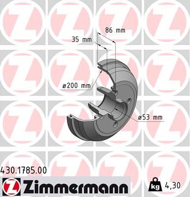 Zimmermann 430.1785.00 - Jarrurumpu inparts.fi