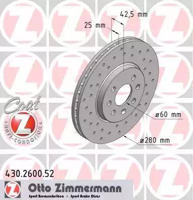 Zimmermann 430.2600.52 - Jarrulevy inparts.fi