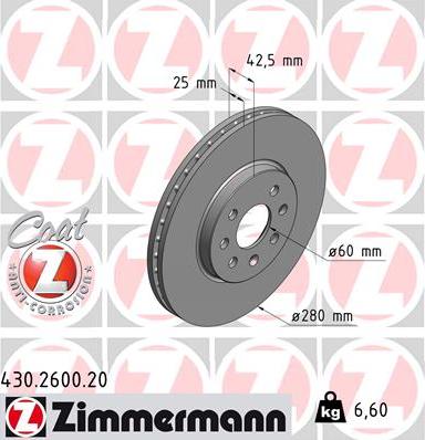 Zimmermann 430.2600.20 - Jarrulevy inparts.fi