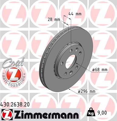 Zimmermann 430.2638.20 - Jarrulevy inparts.fi