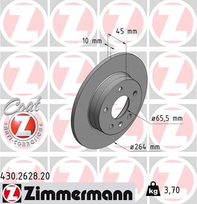 Zimmermann 430.2628.20 - Jarrulevy inparts.fi