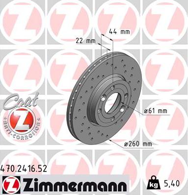 Zimmermann 470.2416.52 - Jarrulevy inparts.fi