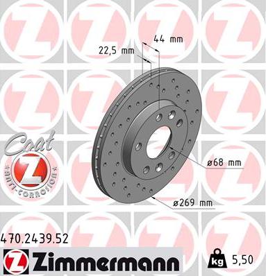 Zimmermann 470.2439.52 - Jarrulevy inparts.fi