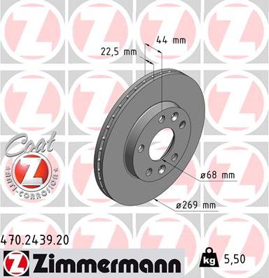 Zimmermann 470.2439.20 - Jarrulevy inparts.fi