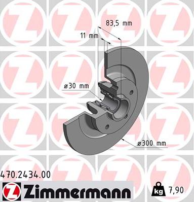 Zimmermann 470.2434.00 - Jarrulevy inparts.fi