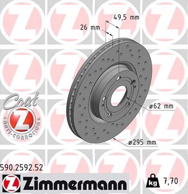 Zimmermann 590.2592.52 - Jarrulevy inparts.fi