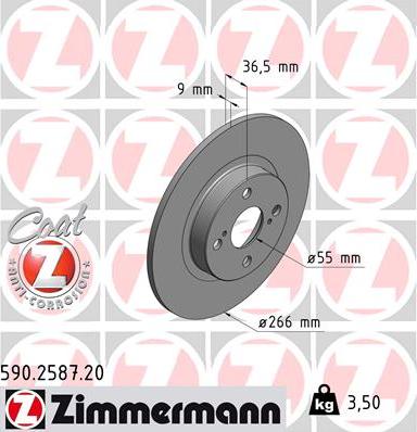 Zimmermann 590.2587.20 - Jarrulevy inparts.fi