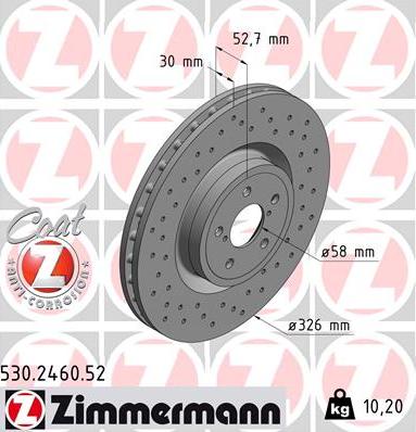 Zimmermann 530.2460.52 - Jarrulevy inparts.fi