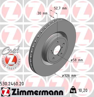 Zimmermann 530.2460.20 - Jarrulevy inparts.fi