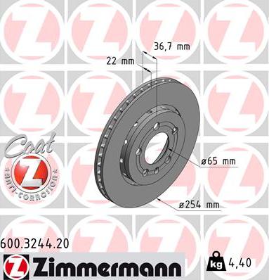 Zimmermann 600.3244.20 - Jarrulevy inparts.fi