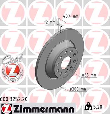 Zimmermann 600.3252.20 - Jarrulevy inparts.fi