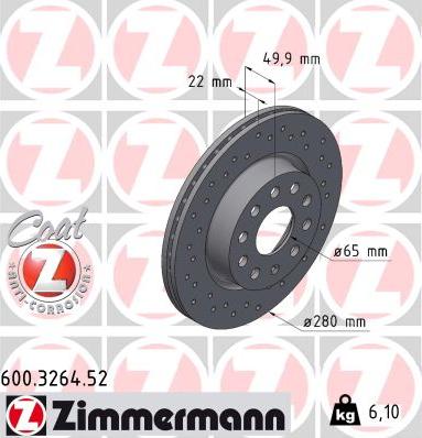 Zimmermann 600.3264.52 - Jarrulevy inparts.fi