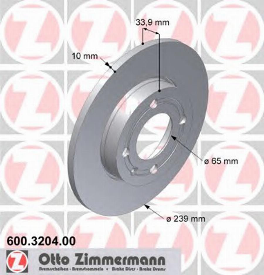 Zimmermann 600 3204 00 - Jarrulevy inparts.fi