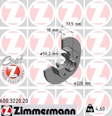 Zimmermann 600.3220.20 - Jarrulevy inparts.fi