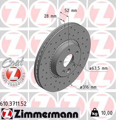 Zimmermann 610.3711.52 - Jarrulevy inparts.fi