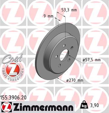 Zimmermann 155.3906.20 - Jarrulevy inparts.fi