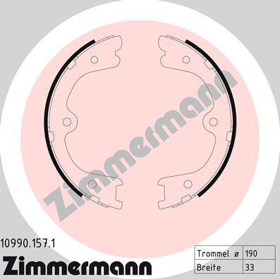 Zimmermann 10990.157.1 - Jarrukenkäsarja, seisontajarru inparts.fi