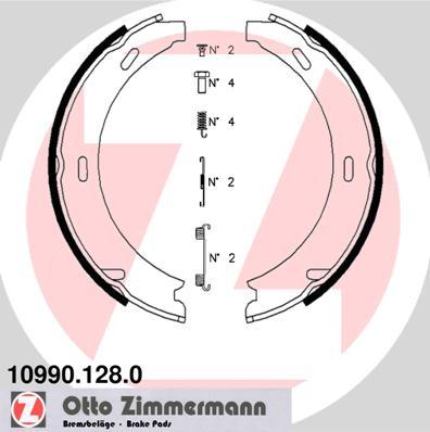 Zimmermann 10990.128.0 - Jarrukenkäsarja, seisontajarru inparts.fi