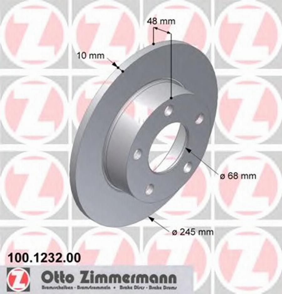 Zimmermann 100 1232 00 - Jarrulevy inparts.fi