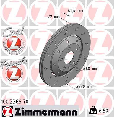 Zimmermann 100.3366.70 - Jarrulevy inparts.fi