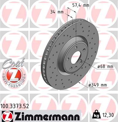 Zimmermann 100.3373.52 - Jarrulevy inparts.fi