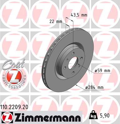 Zimmermann 110.2209.20 - Jarrulevy inparts.fi