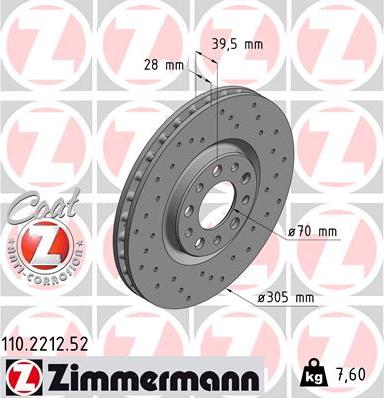 Zimmermann 110.2212.52 - Jarrulevy inparts.fi