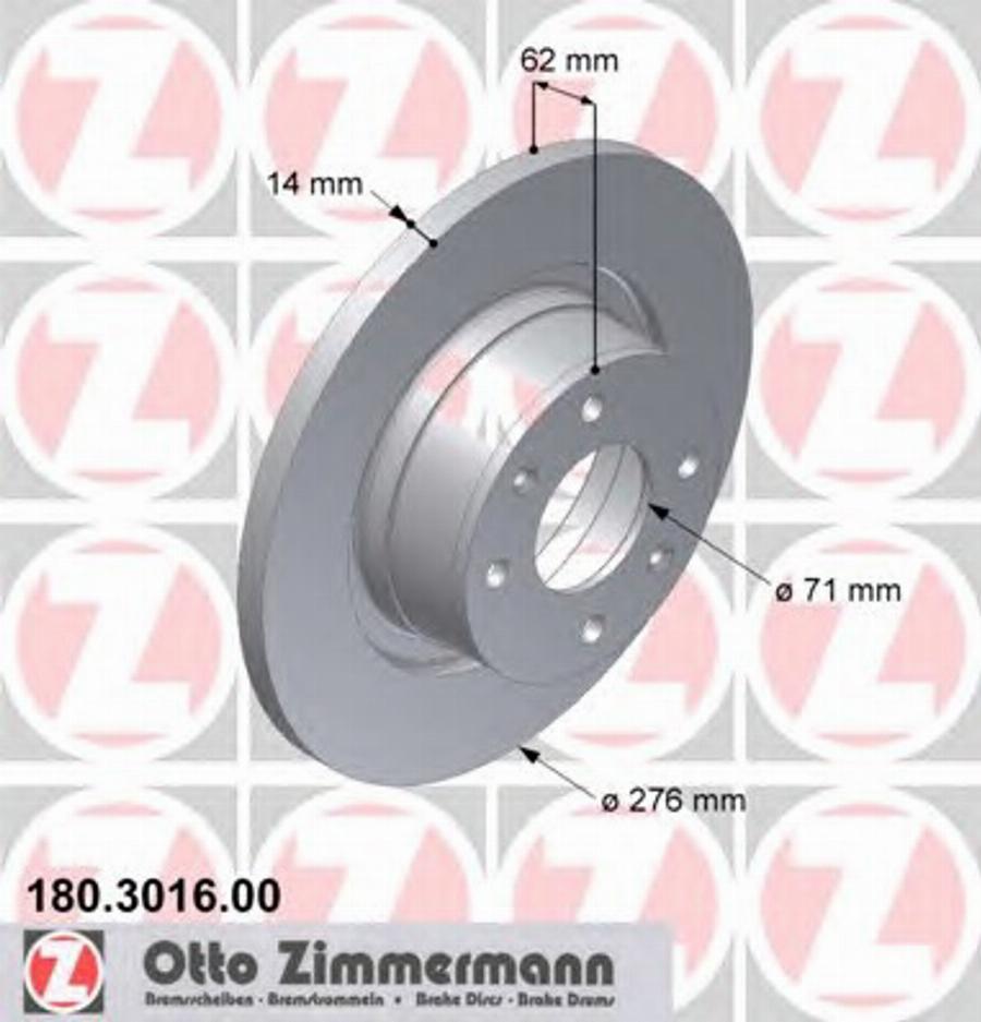 Zimmermann 180 3016 00 - Jarrulevy inparts.fi