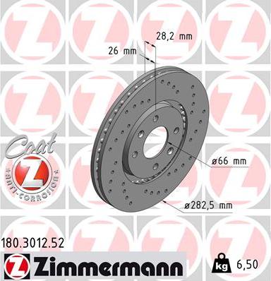 Zimmermann 180.3012.52 - Jarrulevy inparts.fi