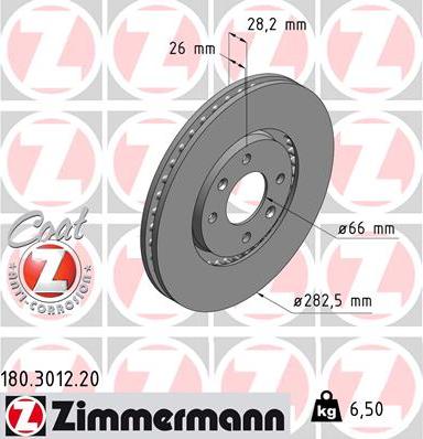 Zimmermann 180.3012.20 - Jarrulevy inparts.fi