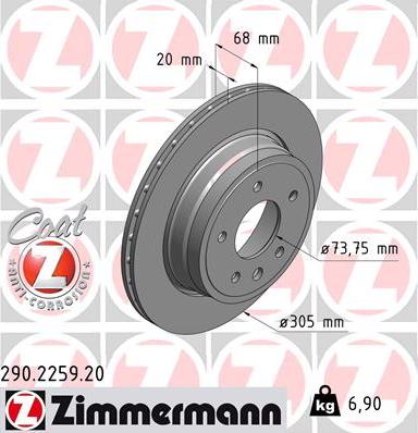 Zimmermann 290.2259.20 - Jarrulevy inparts.fi