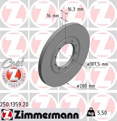 Zimmermann 250.1359.20 - Jarrulevy inparts.fi