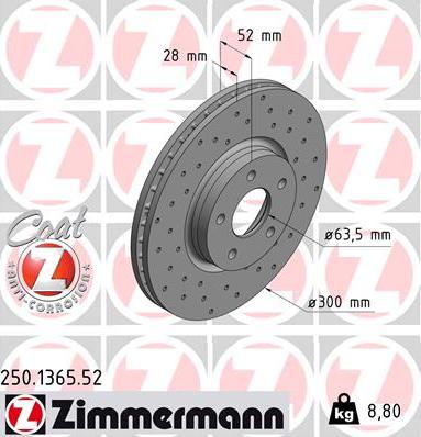 Zimmermann 250.1365.52 - Jarrulevy inparts.fi