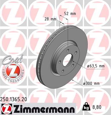 Zimmermann 250.1365.20 - Jarrulevy inparts.fi