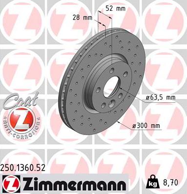 Zimmermann 250.1360.52 - Jarrulevy inparts.fi