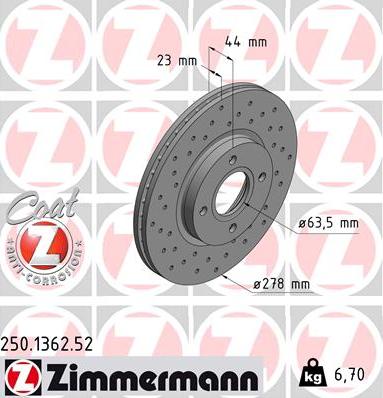 Zimmermann 250.1362.52 - Jarrulevy inparts.fi