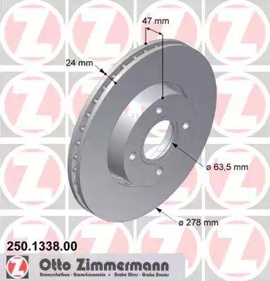 Zimmermann 250.1338.00 - Jarrulevy inparts.fi