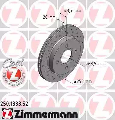 Zimmermann 250.1333.52 - Jarrulevy inparts.fi