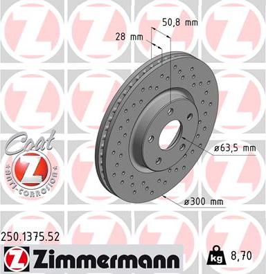 Zimmermann 250.1375.52 - Jarrulevy inparts.fi