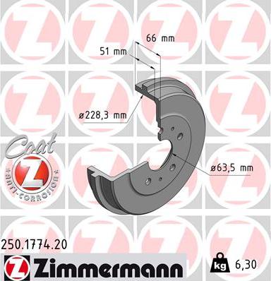 Zimmermann 250.1774.20 - Jarrurumpu inparts.fi