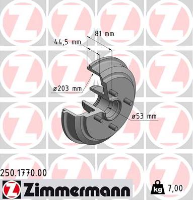 Zimmermann 250.1770.00 - Jarrurumpu inparts.fi