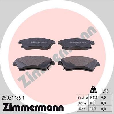 Zimmermann 25031.185.1 - Jarrupala, levyjarru inparts.fi