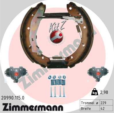 Zimmermann 20990.115.0 - Jarrukenkäsarja inparts.fi