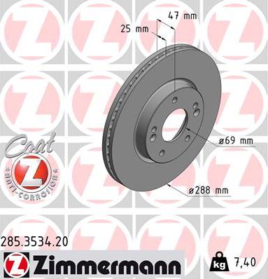 Zimmermann 285.3534.20 - Jarrulevy inparts.fi