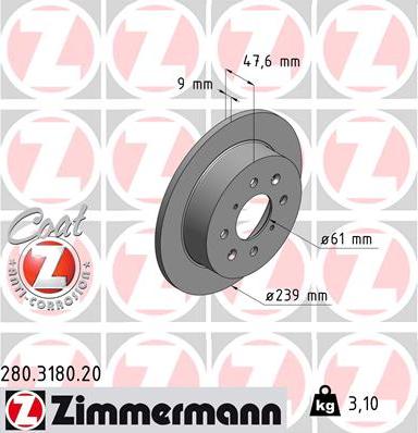 Zimmermann 280.3180.20 - Jarrulevy inparts.fi