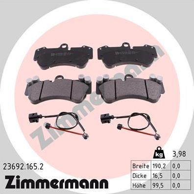 Zimmermann 23692.165.2 - Jarrupala, levyjarru inparts.fi