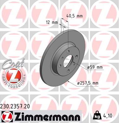 Zimmermann 230.2357.20 - Jarrulevy inparts.fi