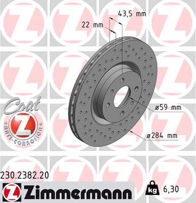 Zimmermann 230.2382.20 - Jarrulevy inparts.fi